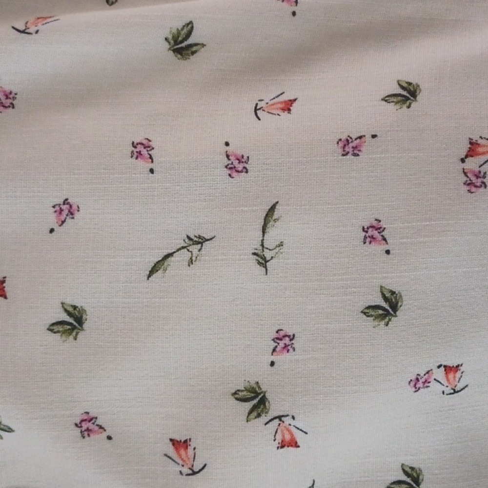 Max Studio Cream Floral Maxi Skirt, L - Picture 5 of 6